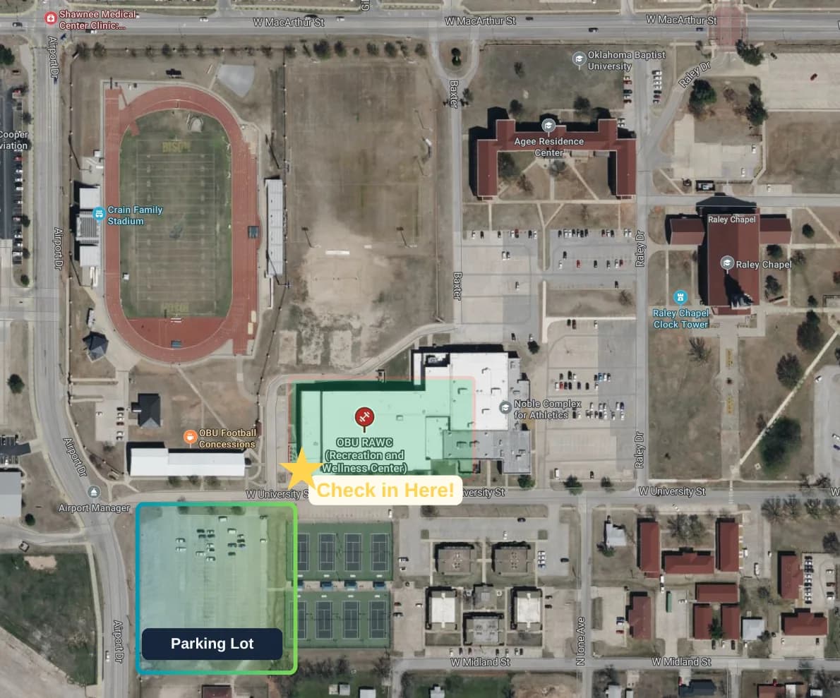 Oklahoma Baptist University campus map